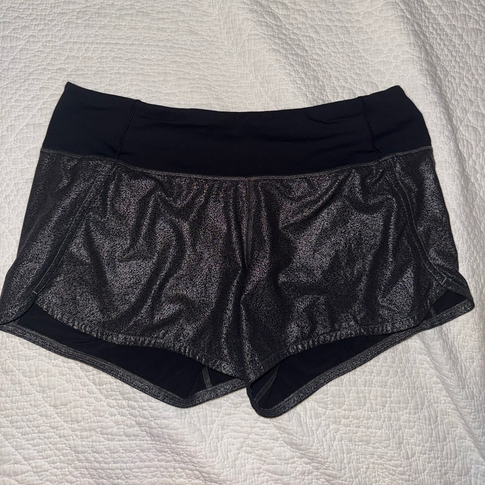 lululemon athletica Shimmering Black Women's Athletic Shorts